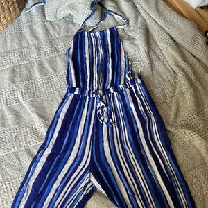 Backless beach romper